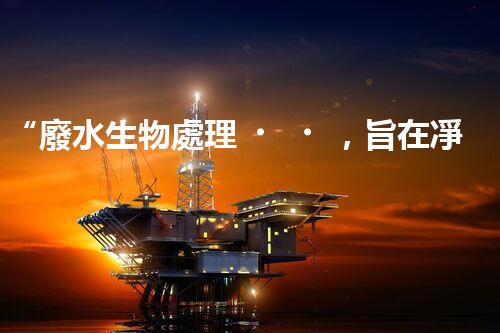 “廢水生物處理，旨在凈化水源，守護(hù)碧水藍(lán)天”